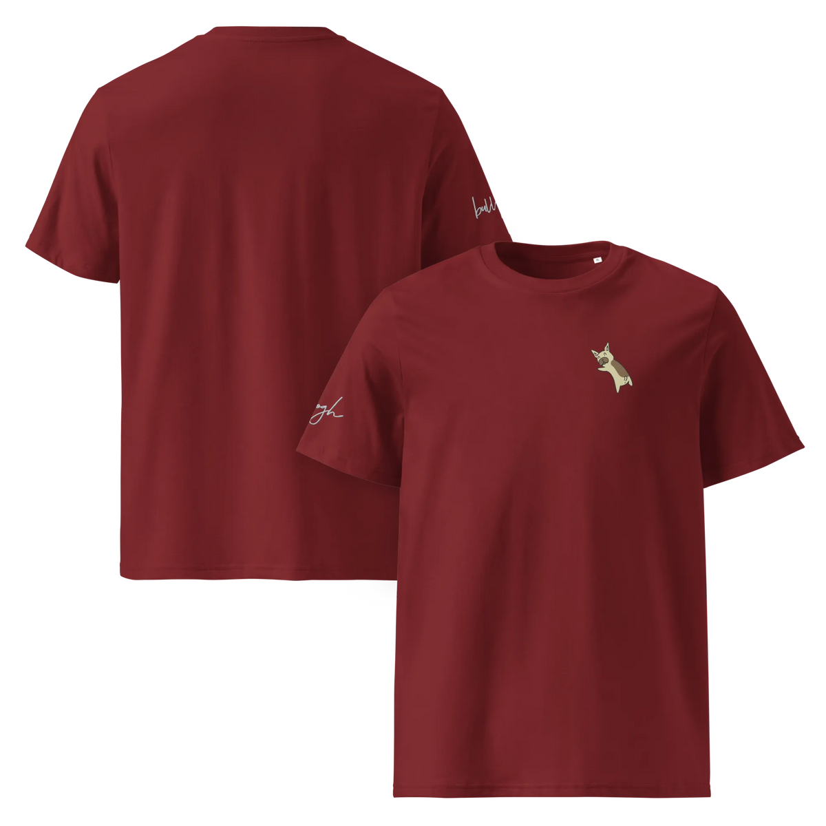 Frenchie Cartoon T-Shirt aus Bio-Baumwolle – V3