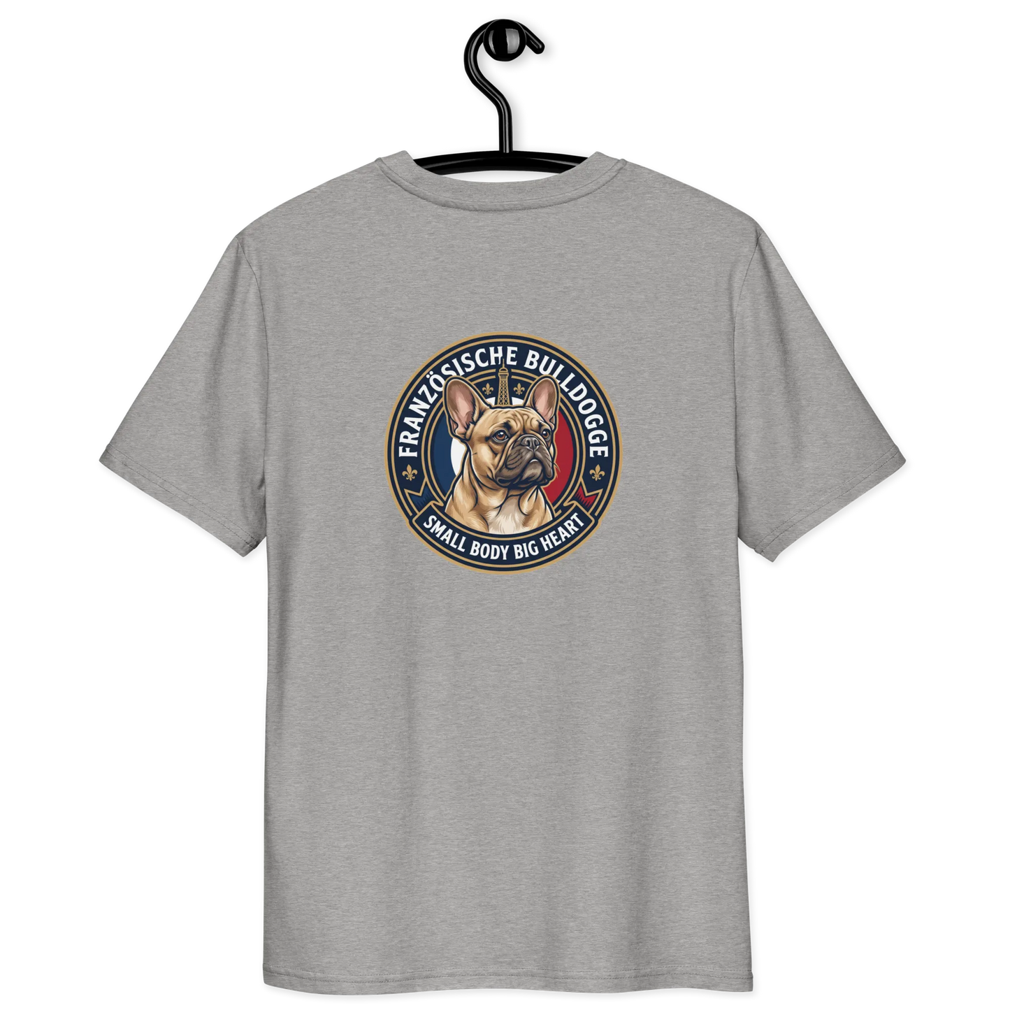 Französische Bulldogge Dog Badge – Bio-T-Shirt