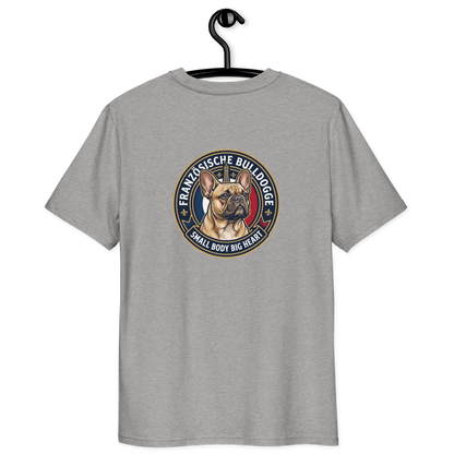 Französische Bulldogge Dog Badge – Bio-T-Shirt