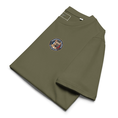 Französische Bulldogge Dog Badge – Bio-T-Shirt