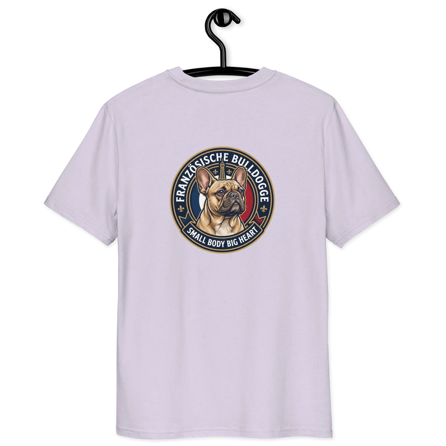 Französische Bulldogge Dog Badge – Bio-T-Shirt