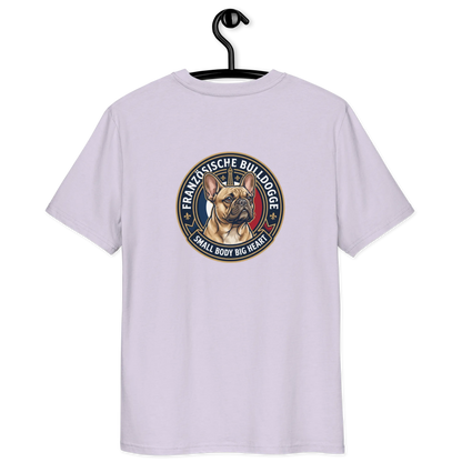 Französische Bulldogge Dog Badge – Bio-T-Shirt