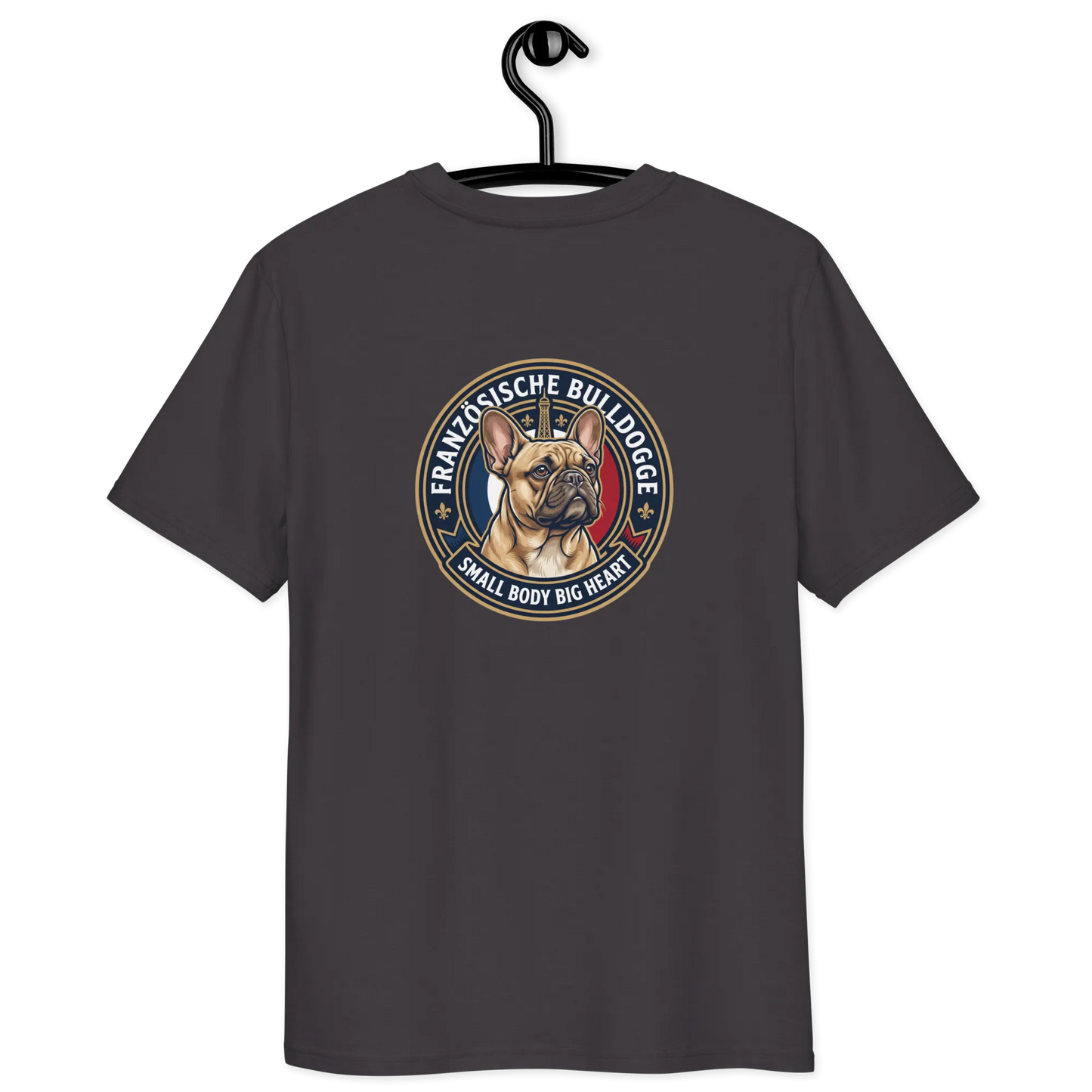 Französische Bulldogge Dog Badge – Bio-T-Shirt