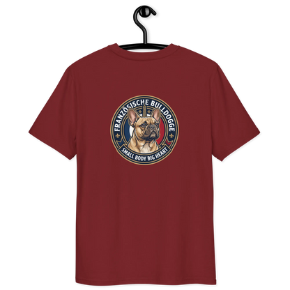 Französische Bulldogge Dog Badge – Bio-T-Shirt