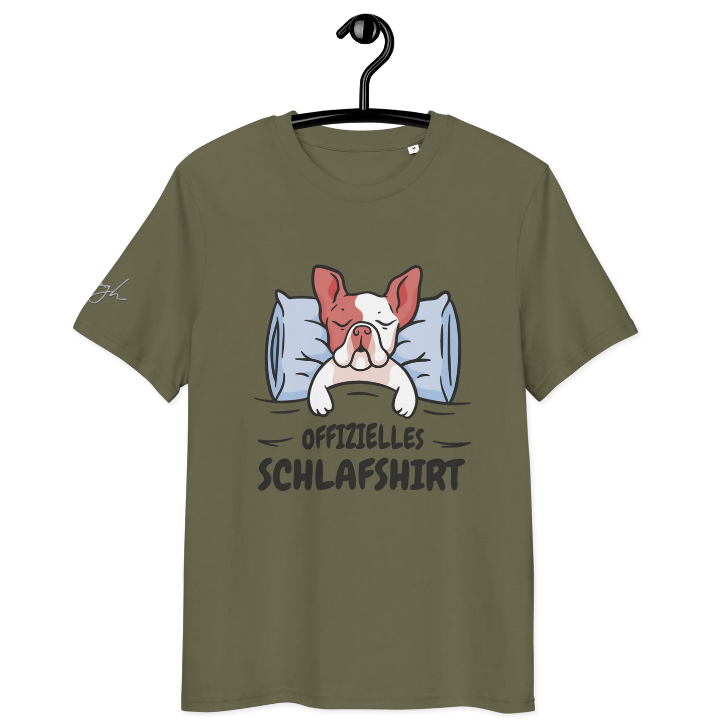Stylisches Bio-Nachthemd mit süßem Frenchie Design – Perfektes Schlafshirt für Nachteulen.