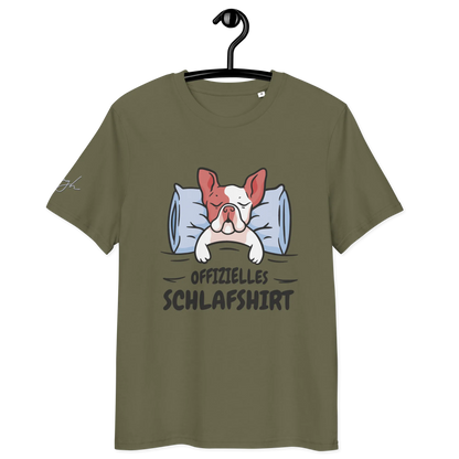 Stylisches Bio-Nachthemd mit süßem Frenchie Design – Perfektes Schlafshirt für Nachteulen.