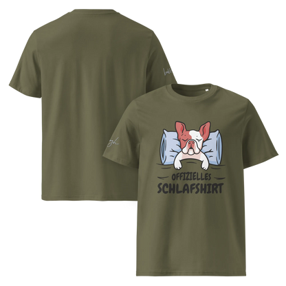 Stylisches Bio-Nachthemd mit süßem Frenchie Design – Perfektes Schlafshirt für Nachteulen.