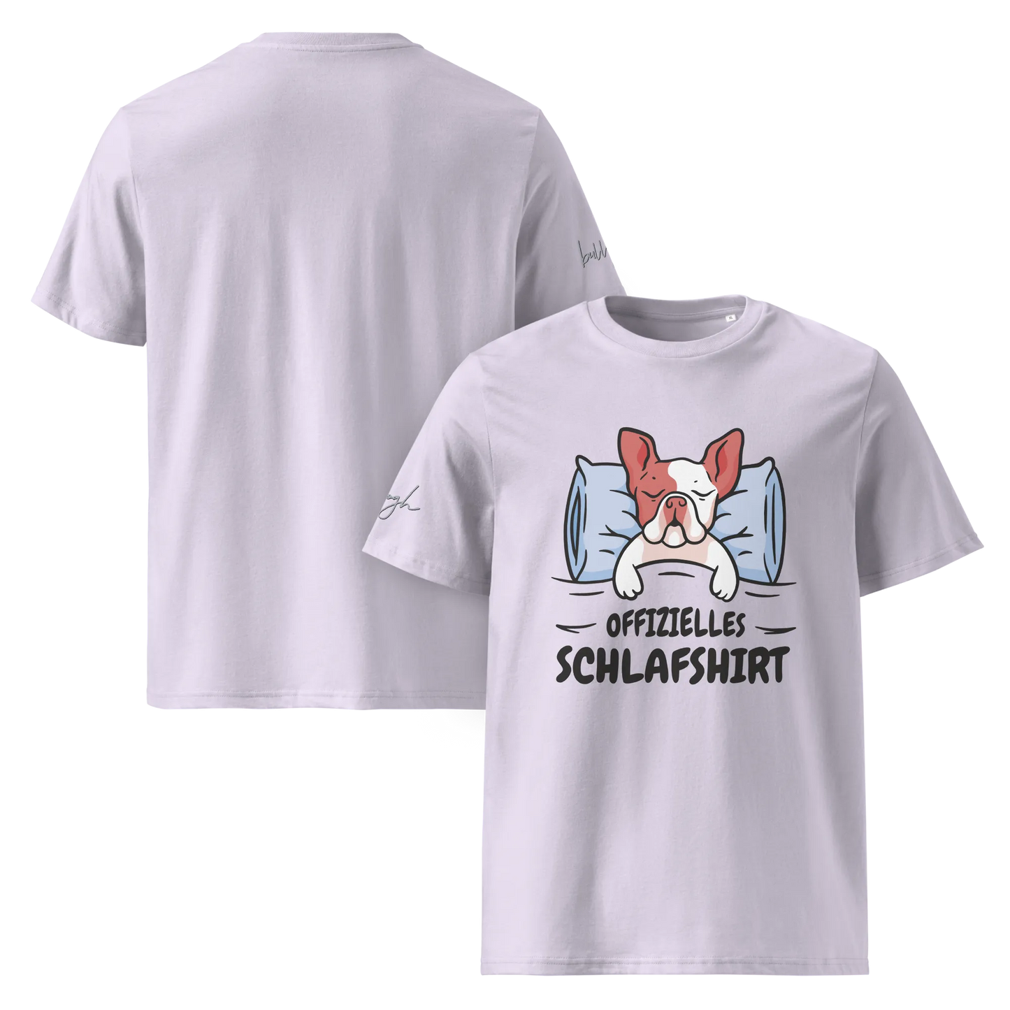 Stylisches Bio-Nachthemd mit süßem Frenchie Design – Perfektes Schlafshirt für Nachteulen.