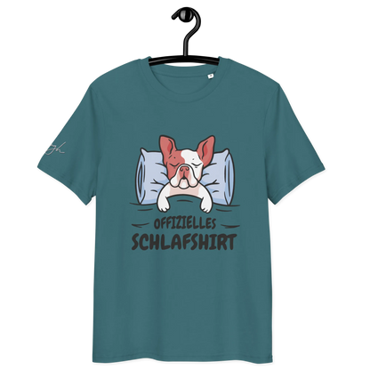 Stylisches Bio-Nachthemd mit süßem Frenchie Design – Perfektes Schlafshirt für Nachteulen.