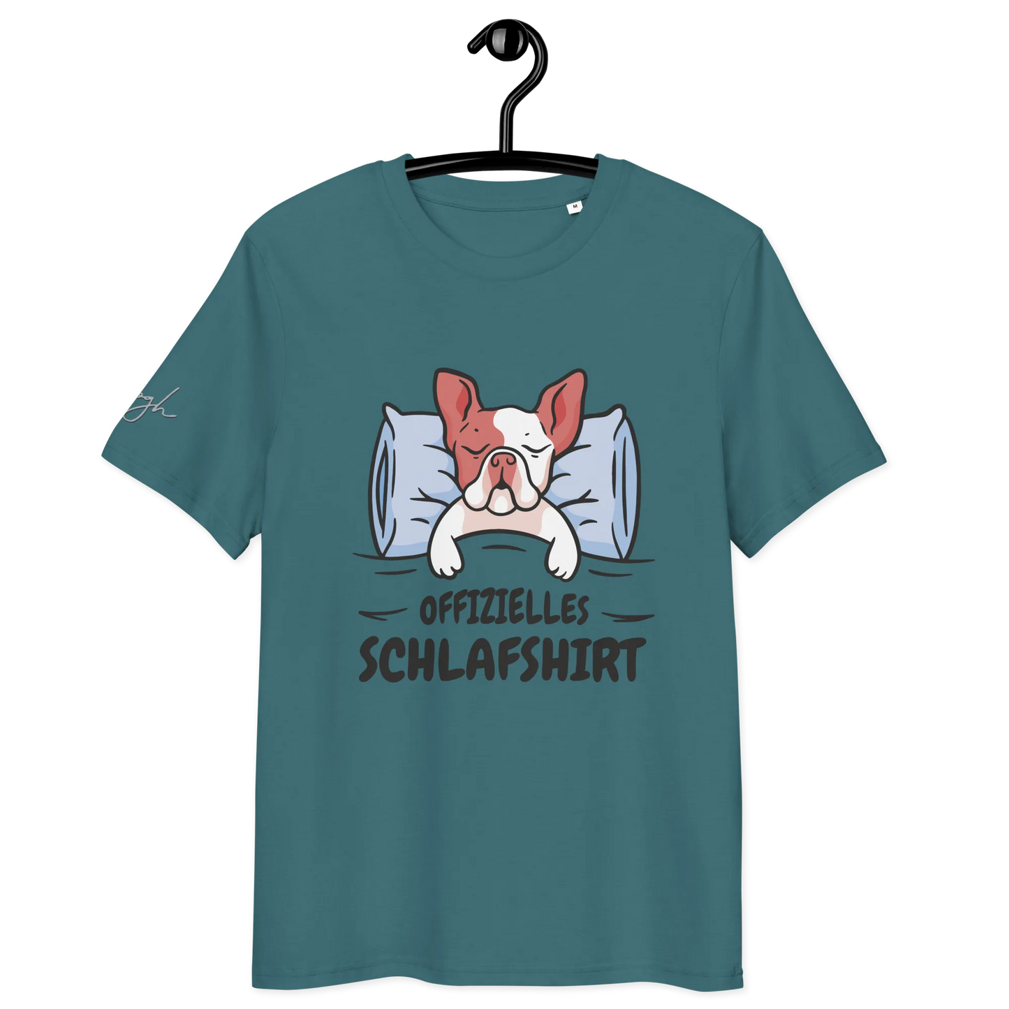 Stylisches Bio-Nachthemd mit süßem Frenchie Design – Perfektes Schlafshirt für Nachteulen.