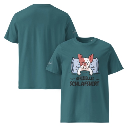 Stylisches Bio-Nachthemd mit süßem Frenchie Design – Perfektes Schlafshirt für Nachteulen.