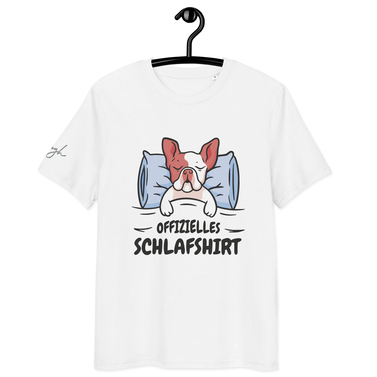 Stylisches Bio-Nachthemd mit süßem Frenchie Design – Perfektes Schlafshirt für Nachteulen.