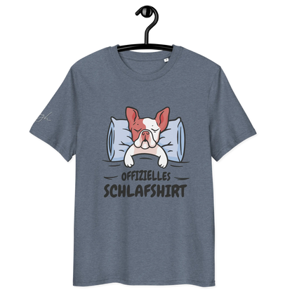 Stylisches Bio-Nachthemd mit süßem Frenchie Design – Perfektes Schlafshirt für Nachteulen.