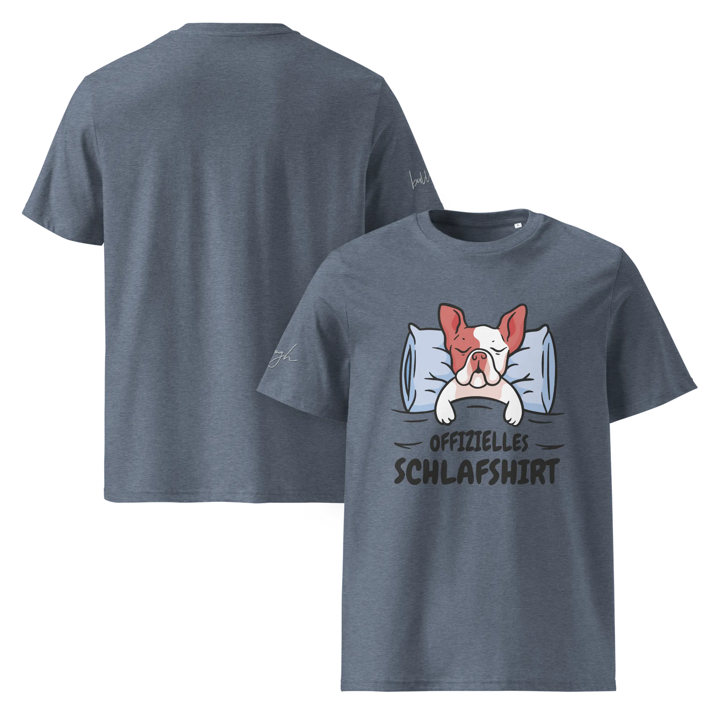 Stylisches Bio-Nachthemd mit süßem Frenchie Design – Perfektes Schlafshirt für Nachteulen.