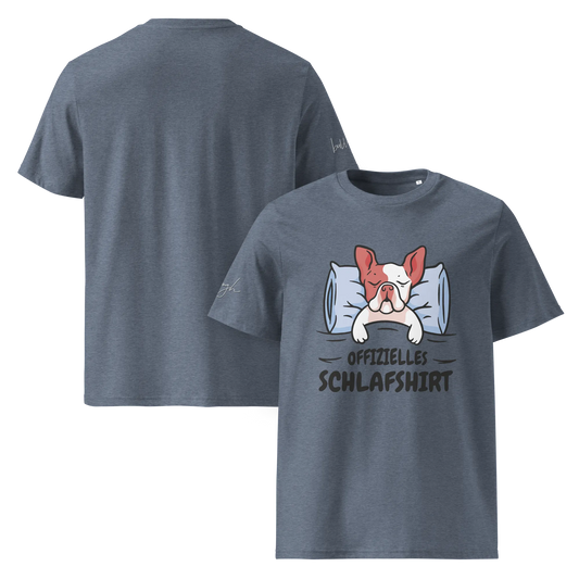 Stylisches Bio-Nachthemd mit süßem Frenchie Design – Perfektes Schlafshirt für Nachteulen.