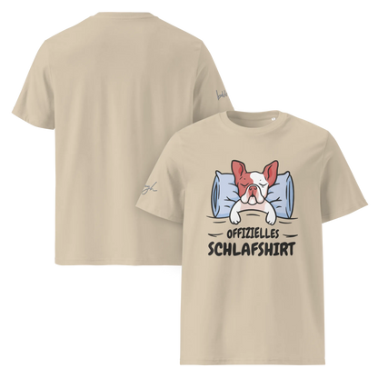 Stylisches Bio-Nachthemd mit süßem Frenchie Design – Perfektes Schlafshirt für Nachteulen.