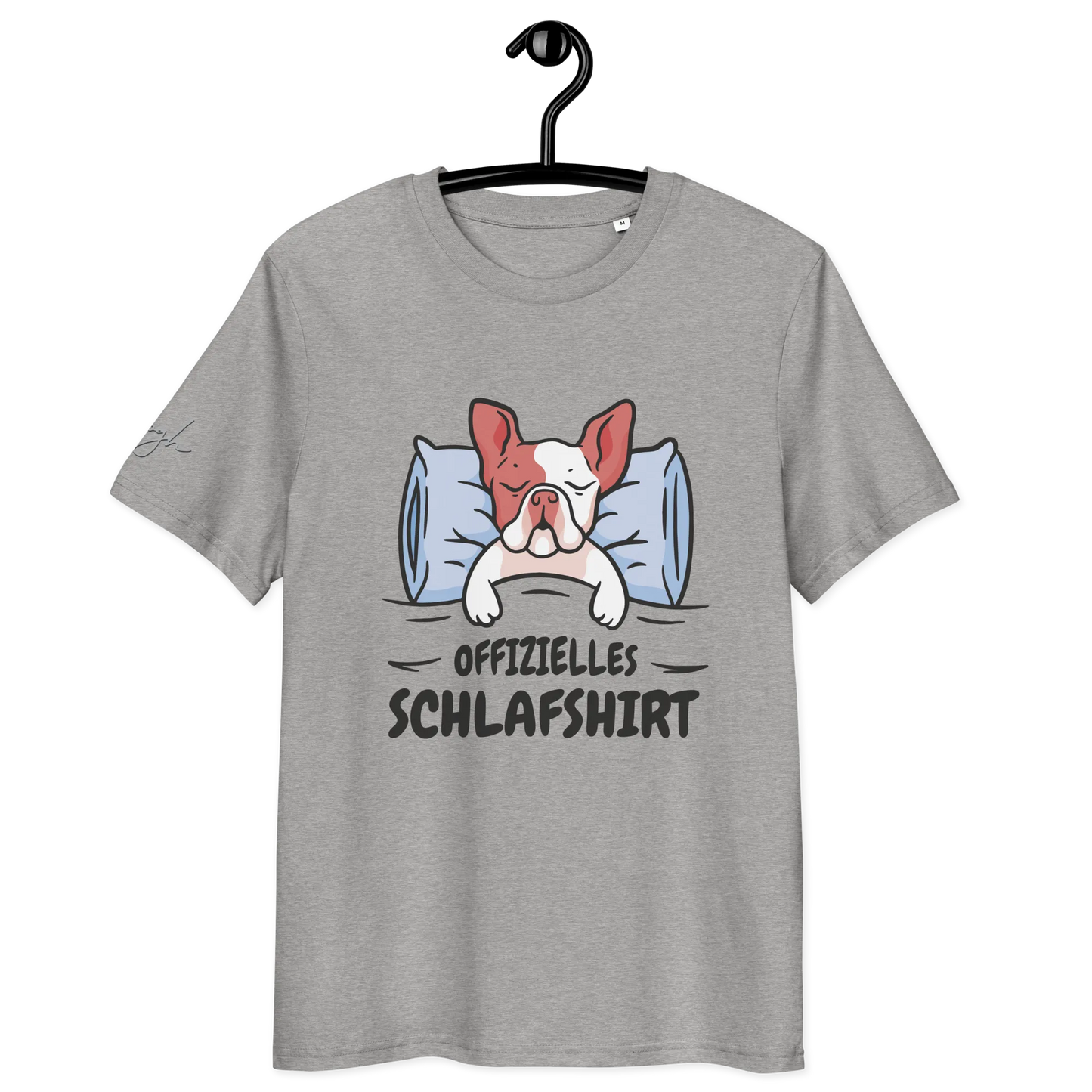 Stylisches Bio-Nachthemd mit süßem Frenchie Design – Perfektes Schlafshirt für Nachteulen.