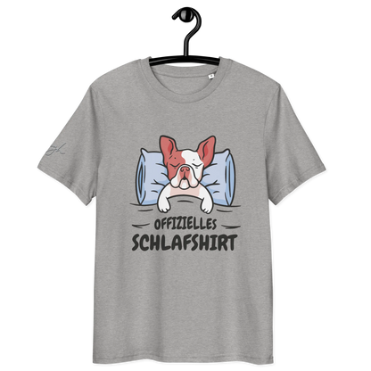 Stylisches Bio-Nachthemd mit süßem Frenchie Design – Perfektes Schlafshirt für Nachteulen.
