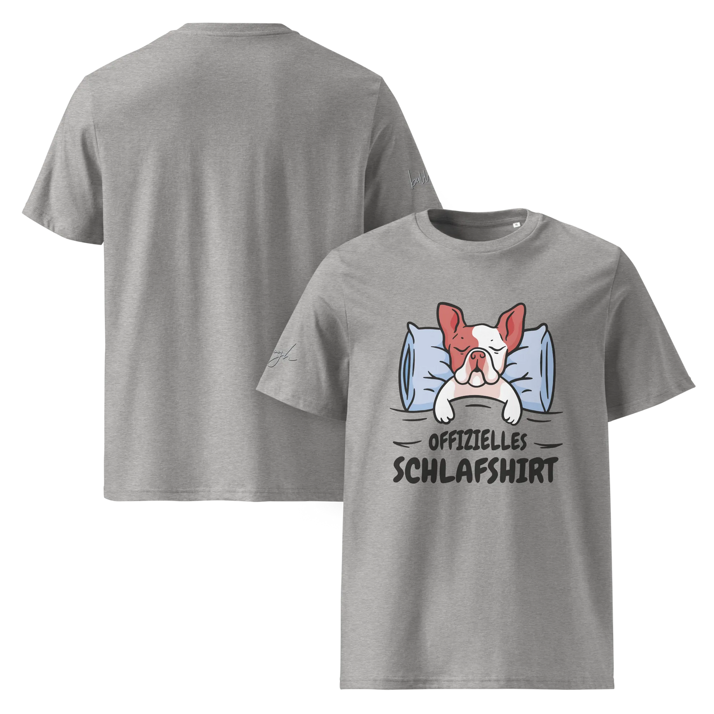 Stylisches Bio-Nachthemd mit süßem Frenchie Design – Perfektes Schlafshirt für Nachteulen.