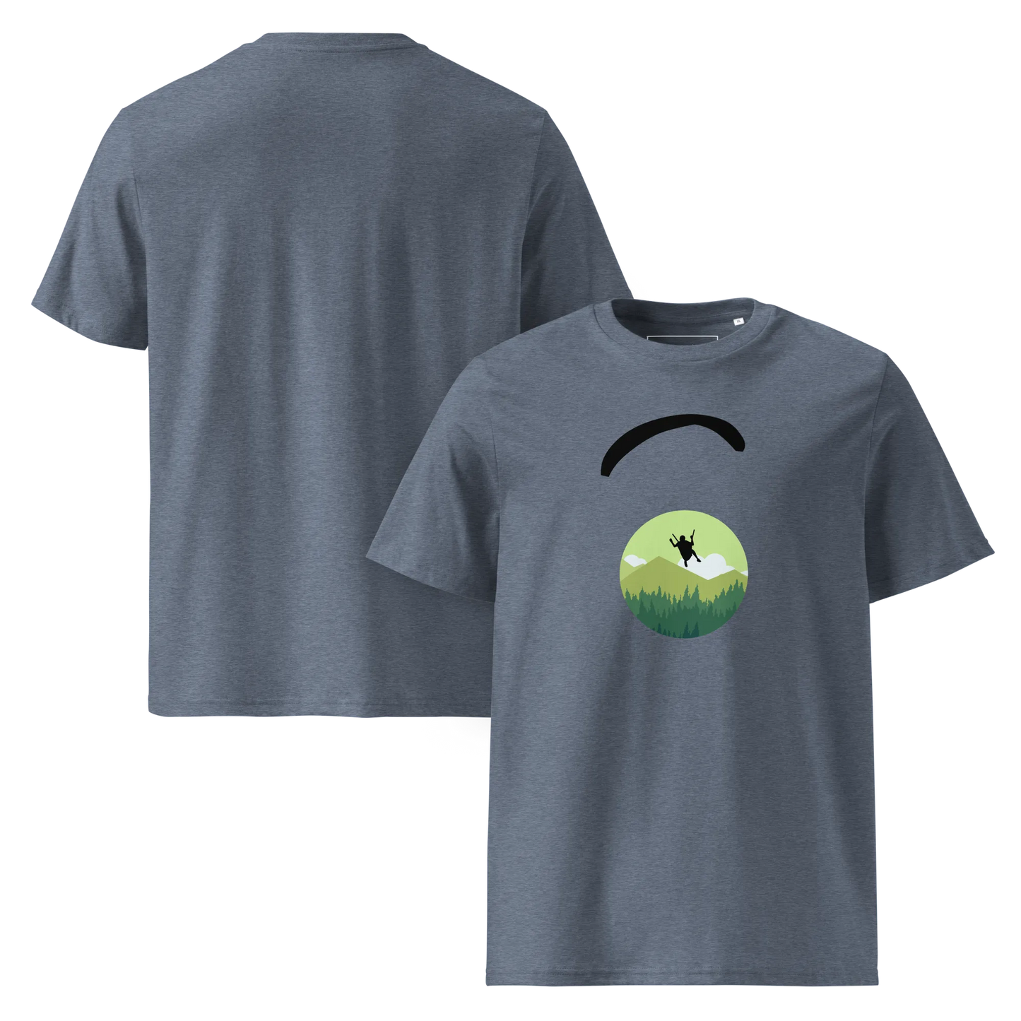Green Paraglider - T-Shirt aus Bio Baumwolle