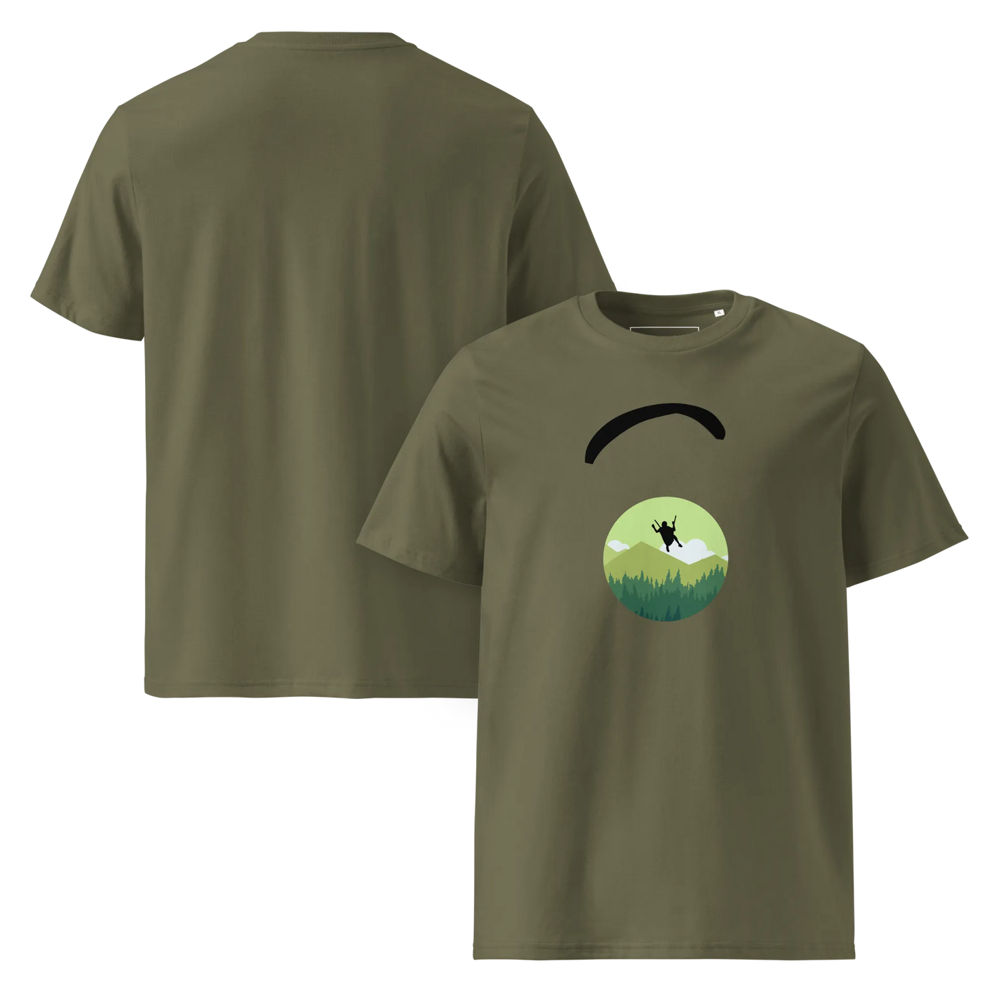 Green Paraglider - T-Shirt aus Bio Baumwolle