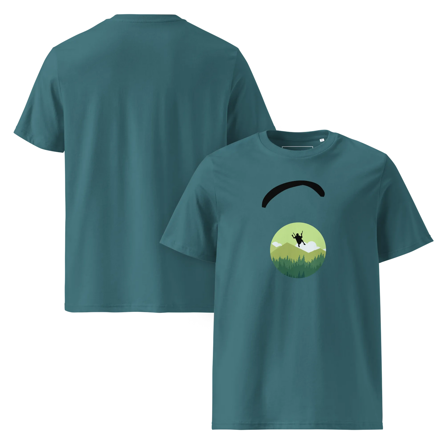 Green Paraglider - T-Shirt aus Bio Baumwolle
