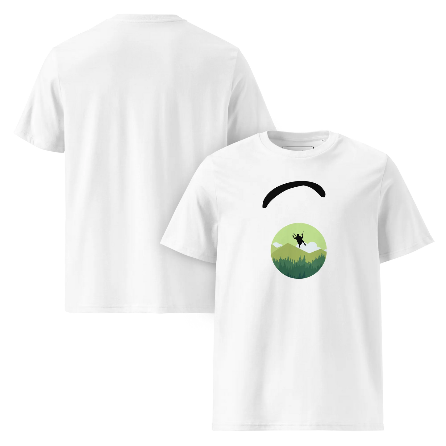 Green Paraglider - T-Shirt aus Bio Baumwolle