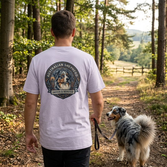 Australian Shepherd Dog Badge – Bio-T-Shirt | bullogh