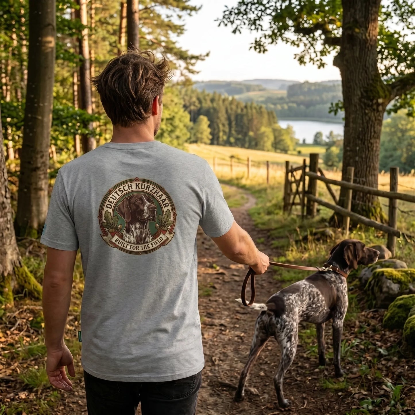 Deutsch Kurzhaar Dog Badge – Bio-T-Shirt | bullogh