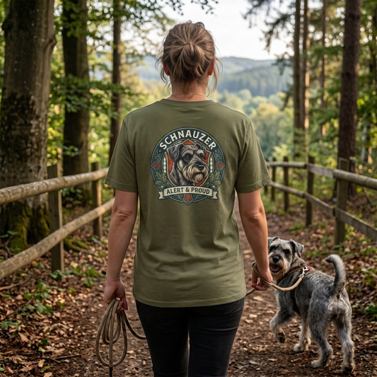 Schnauzer Dog Badge – Bio-T-Shirt | bullogh