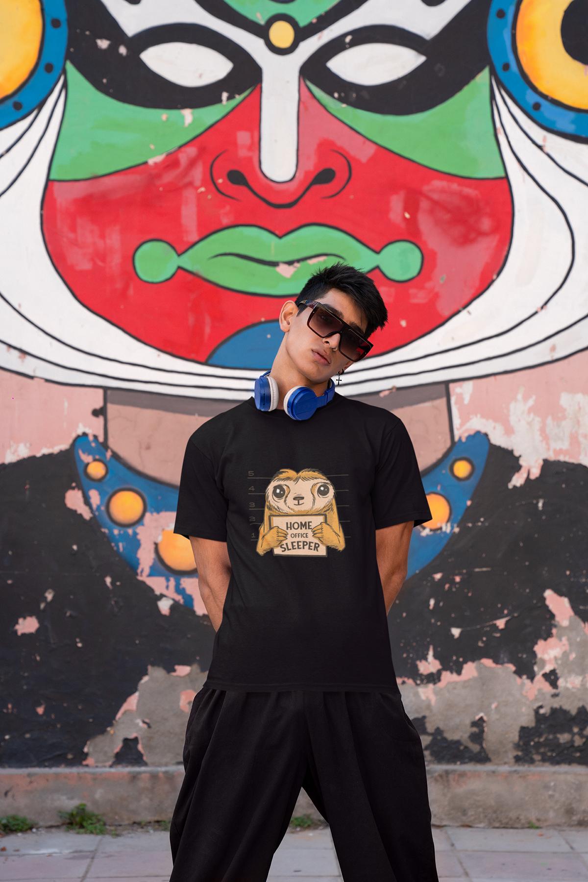 Nap & Work – Faultier Schlafshirt cozy & Bio 🦥