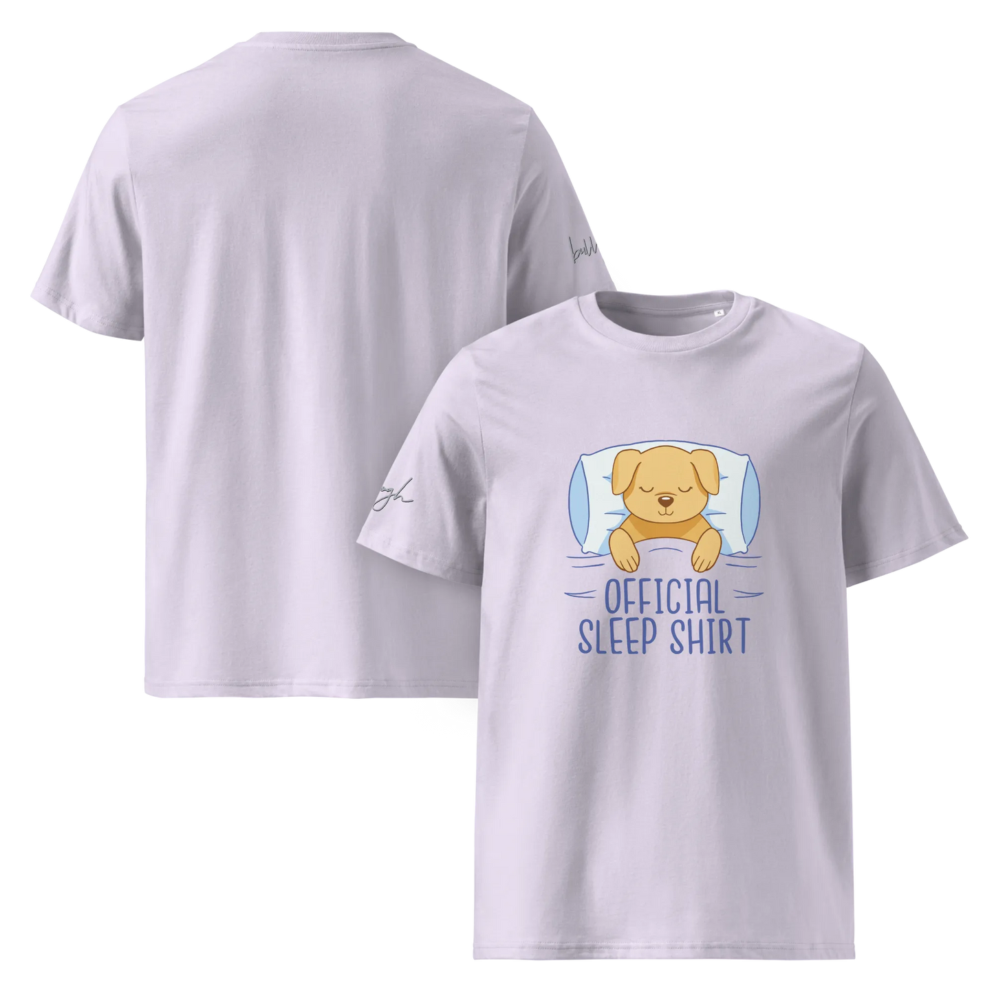 Bio Schlafshirt – Offizielles T-Shirt mit Hund Design für Hundeliebhaber