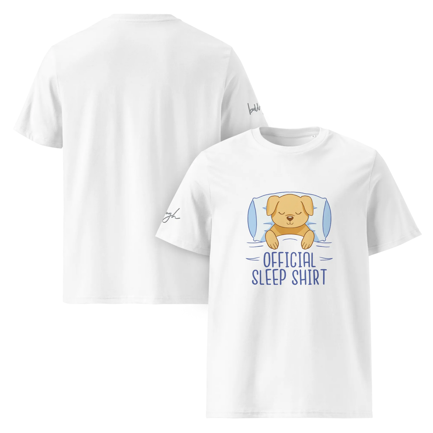 Bio Schlafshirt – Offizielles T-Shirt mit Hund Design für Hundeliebhaber