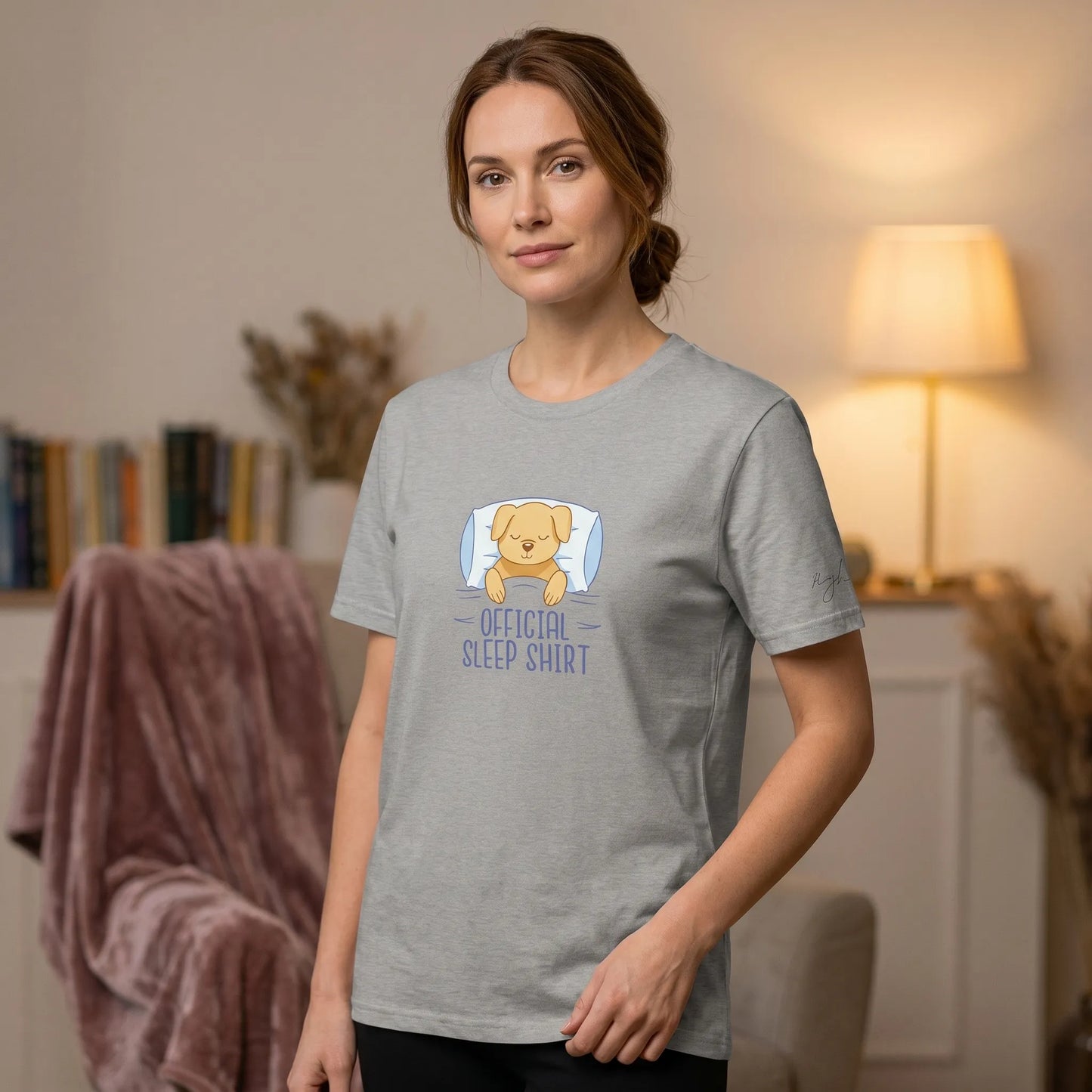 Bio Schlafshirt – Offizielles T-Shirt mit Hund Design für Hundeliebhaber