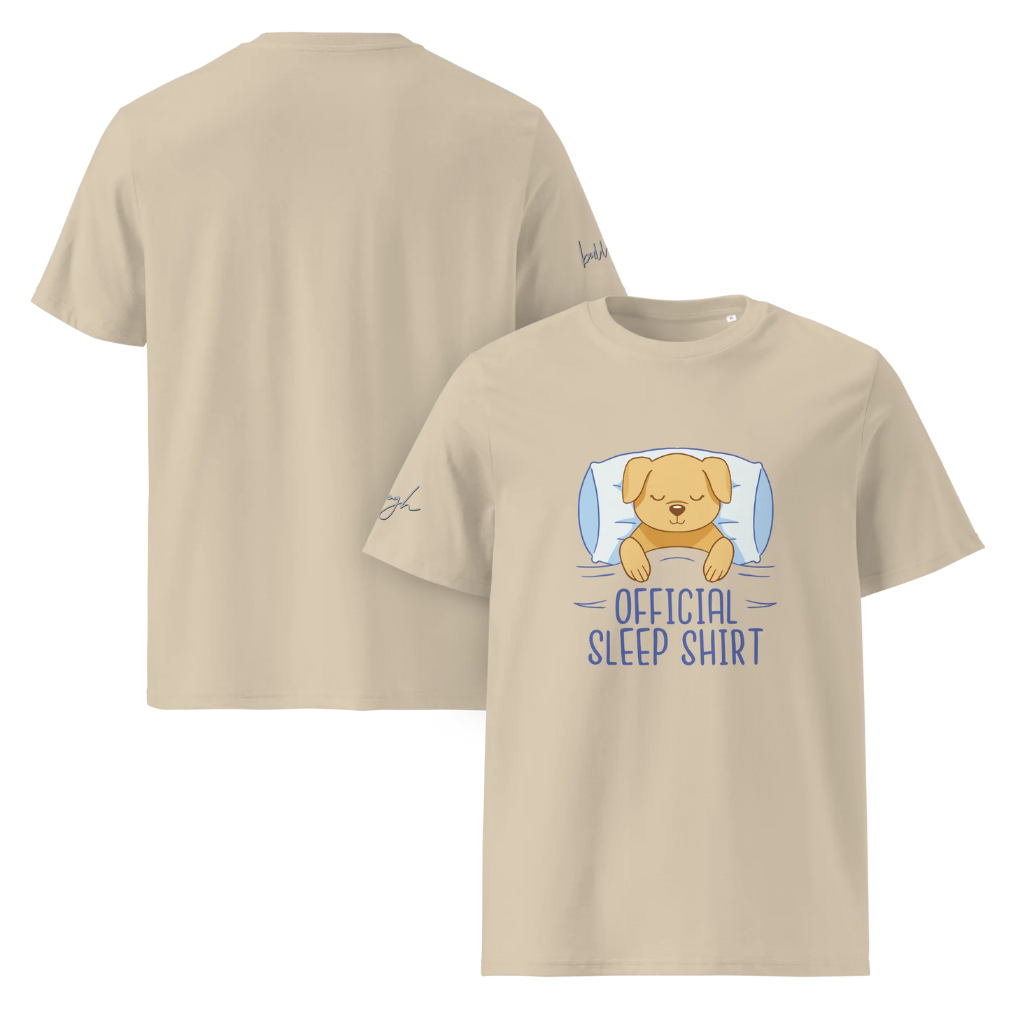 Bio Schlafshirt – Offizielles T-Shirt mit Hund Design für Hundeliebhaber
