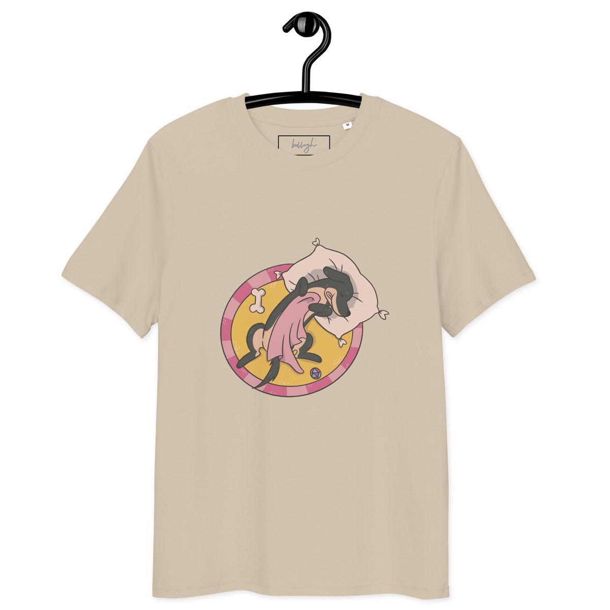 Hund im Körbchen – Bio Baumwolle Schlafshirt & cozy 🐶