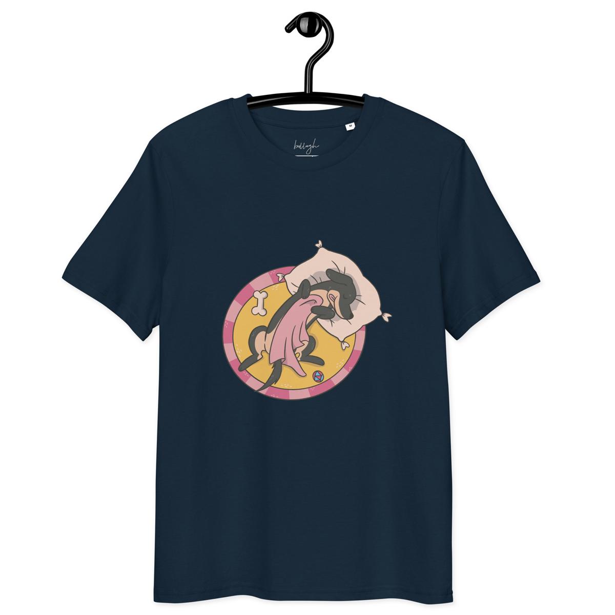 Hund im Körbchen – Bio Baumwolle Schlafshirt & cozy 🐶