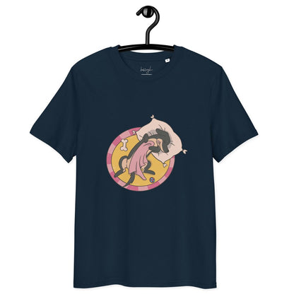 Hund im Körbchen – Bio Baumwolle Schlafshirt & cozy 🐶