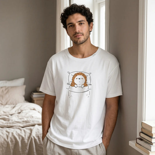 Offizielles Schlafshirt Igel – Bio-Baumwolle für Langschläfer