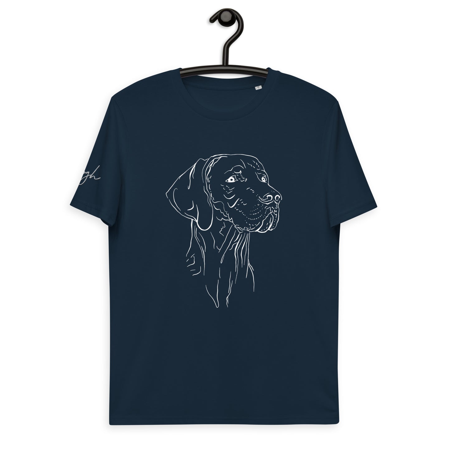 Bio Baumwoll T-Shirt mit Weimaraner Jagdhund Motiv, Nachhaltige Mode