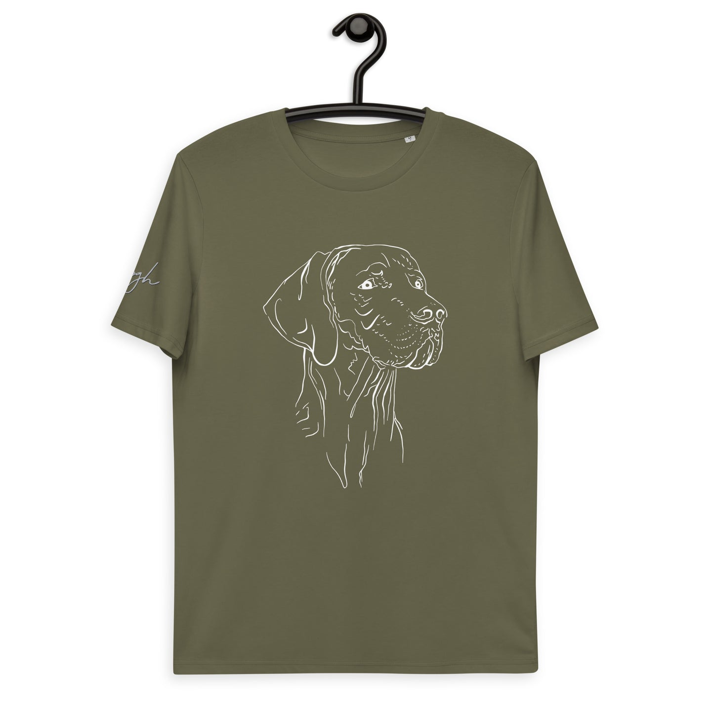 Bio Baumwoll T-Shirt mit Weimaraner Jagdhund Motiv, Nachhaltige Mode