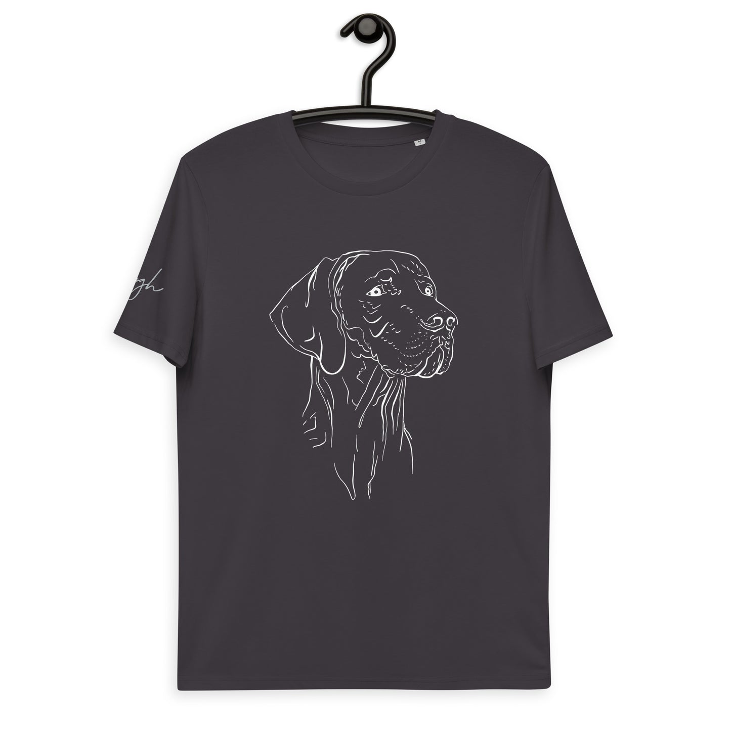 Bio Baumwoll T-Shirt mit Weimaraner Jagdhund Motiv, Nachhaltige Mode