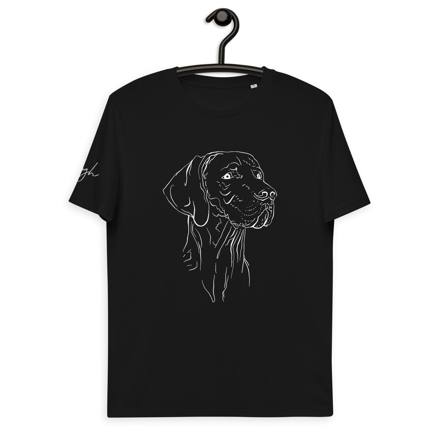 Bio Baumwoll T-Shirt mit Weimaraner Jagdhund Motiv, Nachhaltige Mode