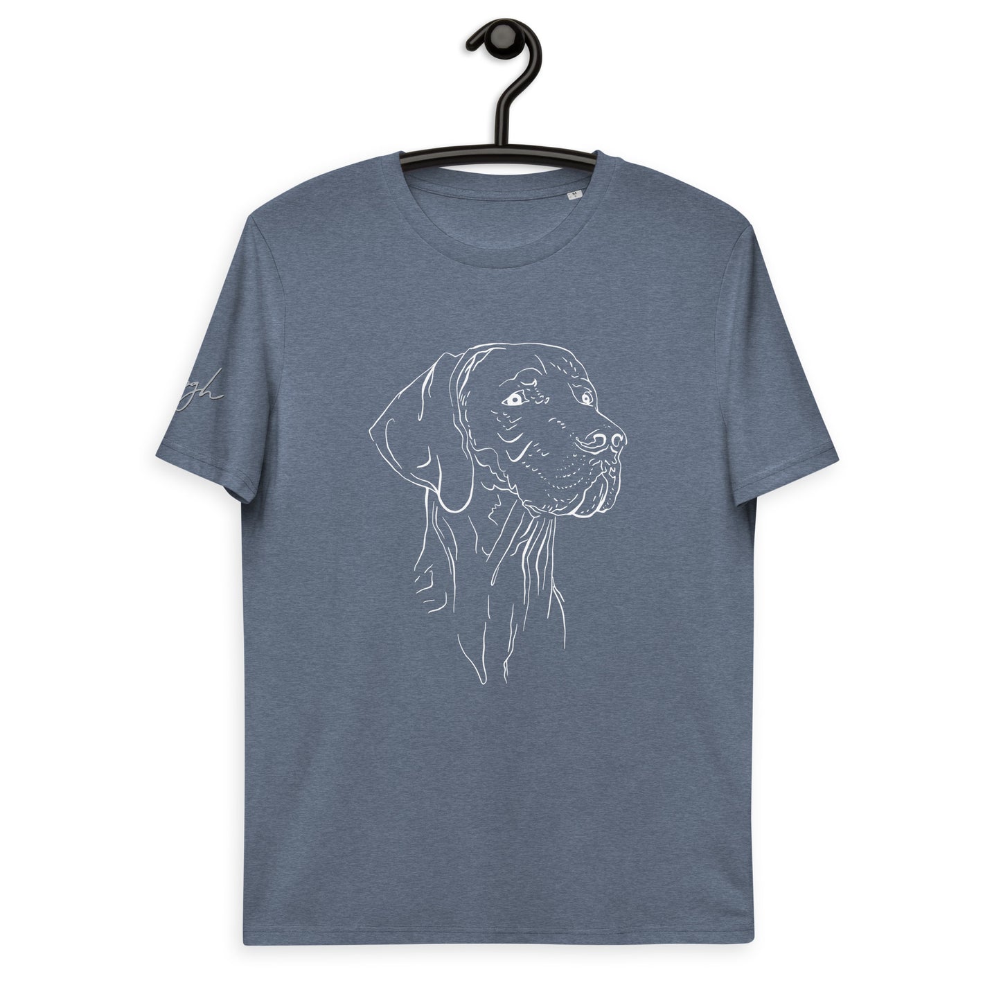 Bio Baumwoll T-Shirt mit Weimaraner Jagdhund Motiv, Nachhaltige Mode