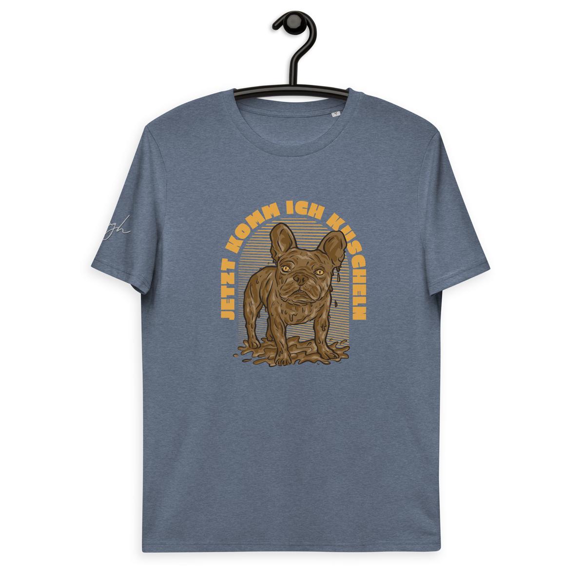 Kuscheliges Bio T-Shirt „Hund will Kuscheln“ – Französische Bulldogge Design für Hundeliebhaber - bullogh#