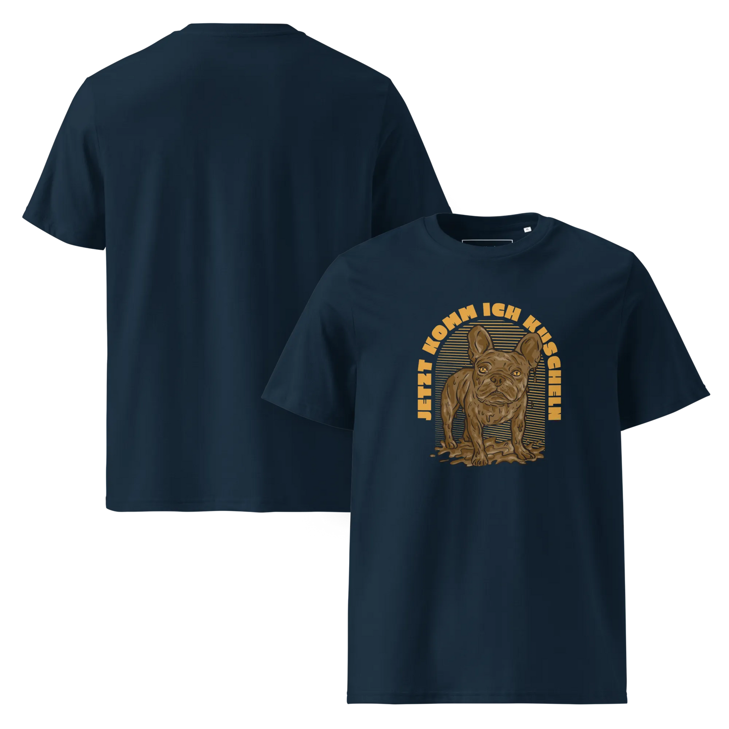 Frenchie will Kuscheln – T-Shirt aus Bio Baumwolle