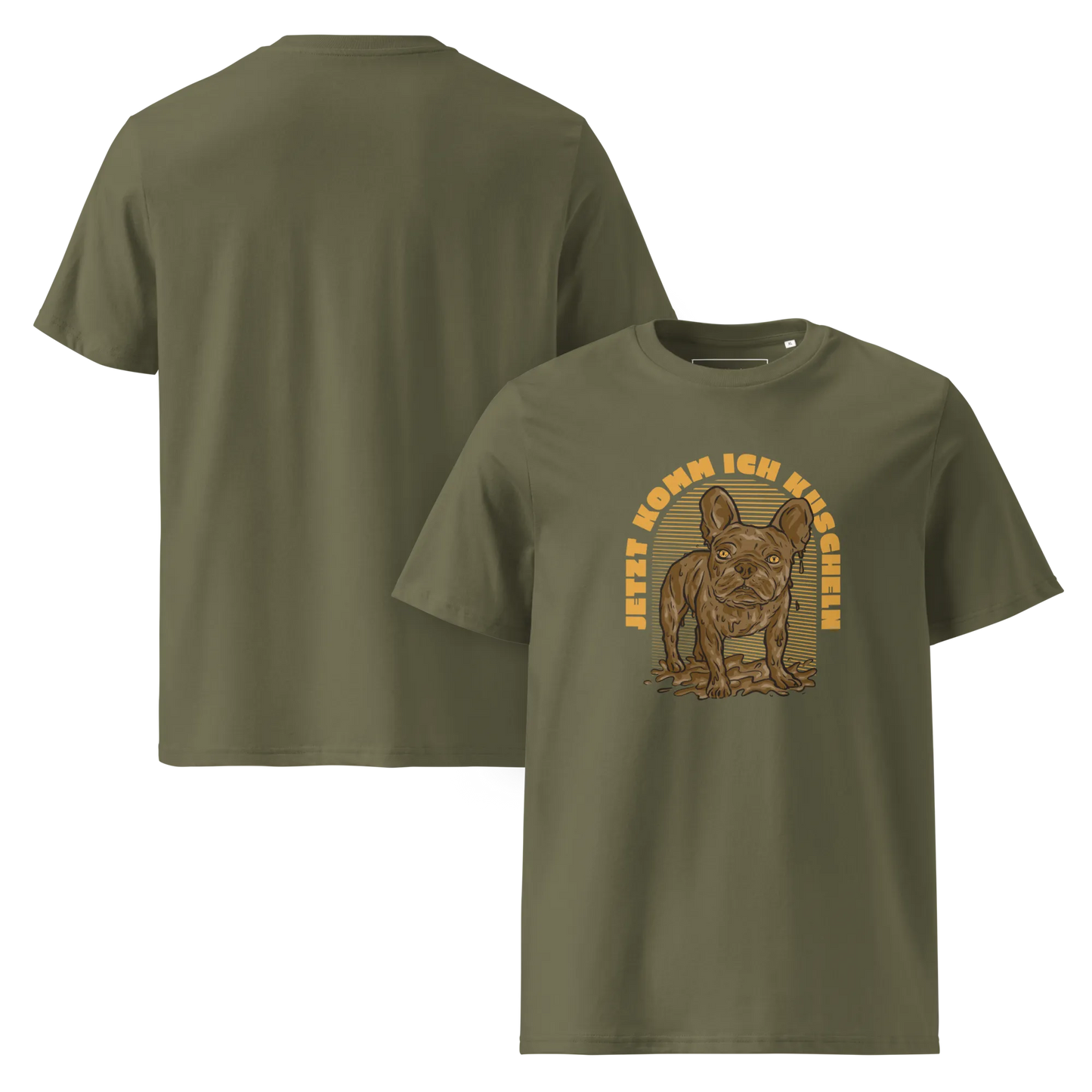 Frenchie will Kuscheln – T-Shirt aus Bio Baumwolle