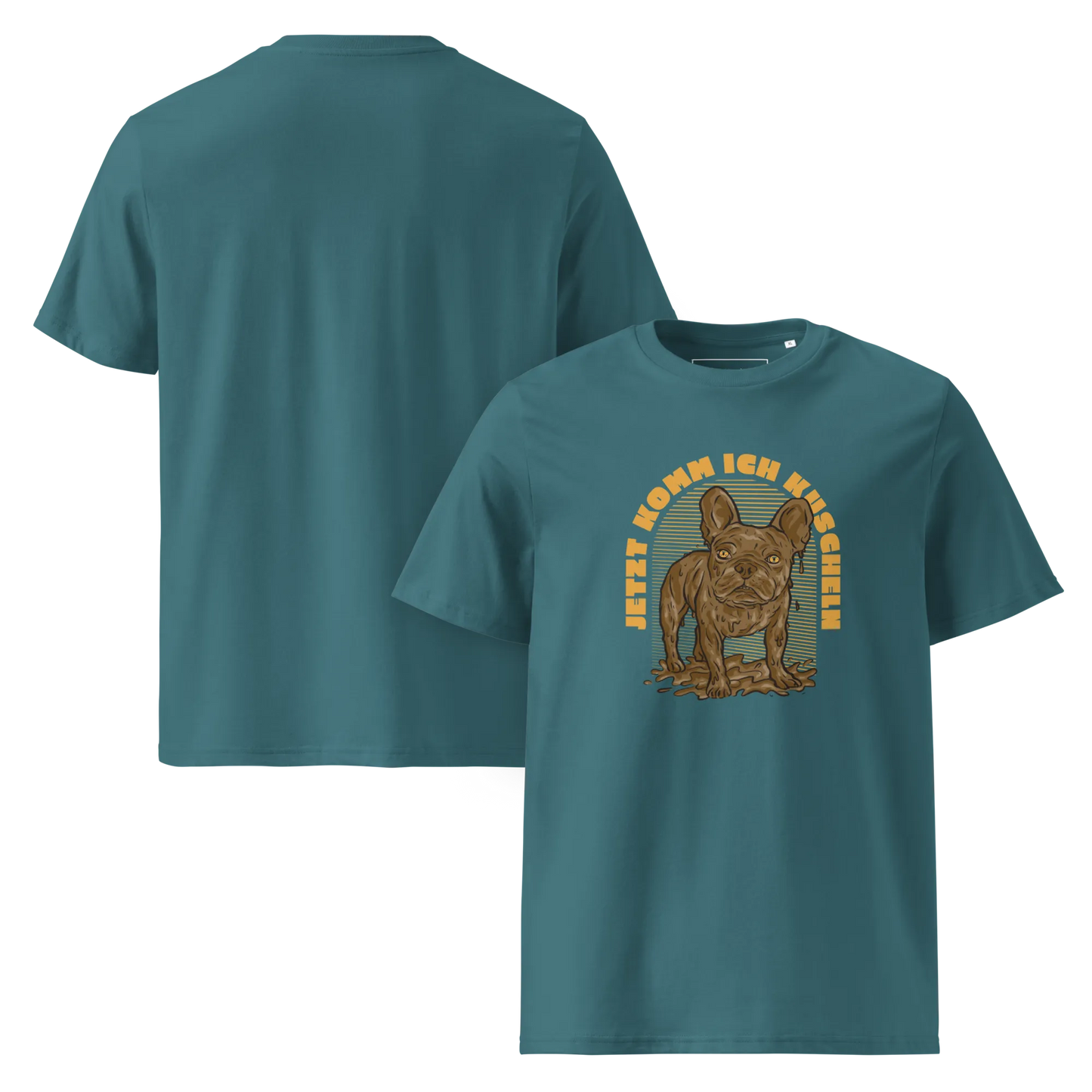 Frenchie will Kuscheln – T-Shirt aus Bio Baumwolle