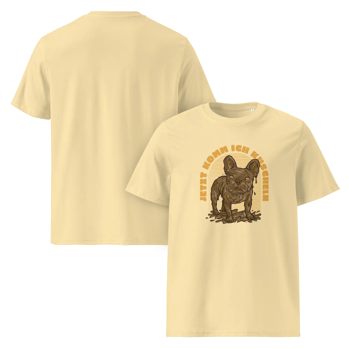 Frenchie will Kuscheln – T-Shirt aus Bio Baumwolle