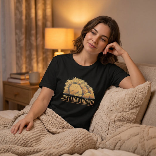 Just Lion Around – Löwen Bio-Schlafshirt für Langschläfer